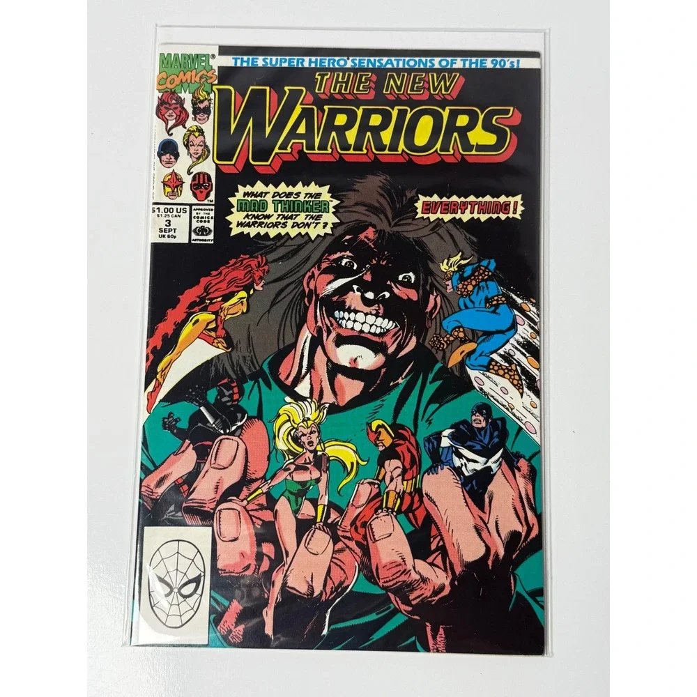 The New Warriors 3 1990 Marvel Comics Mad Thinker Bagley Night Thrasher Nova